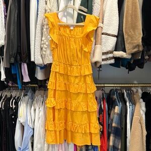 Rachel Parcell Yellow Tiered Sundress